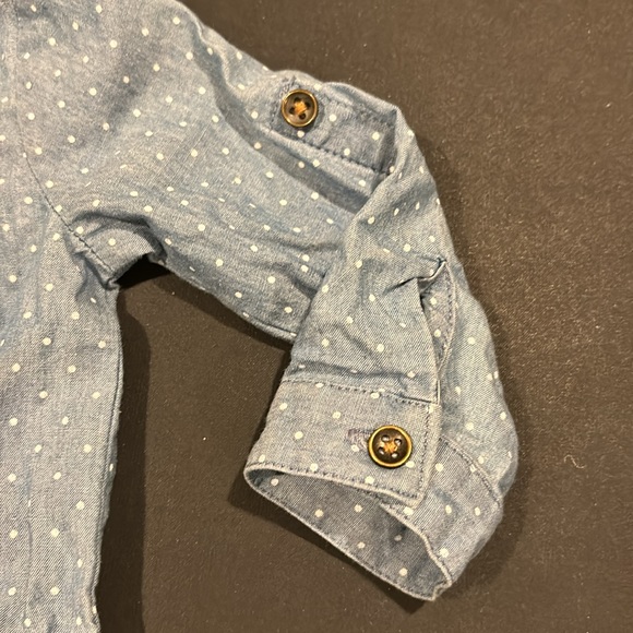 LAST CHANCE - Carter Denim Polka Dot Jumpsuit 9 months - Picture 5 of 5